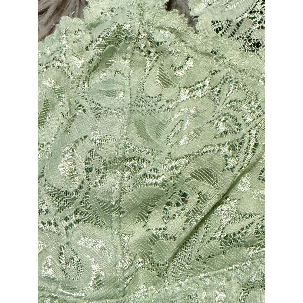 By Together Bralette Women Medium Mint Green Excellent Lace Racerback